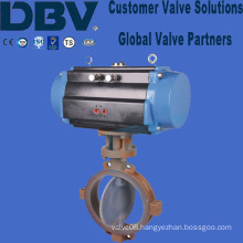 Fluorine Lined Pneumatic Wafer Type Butterfly Valve